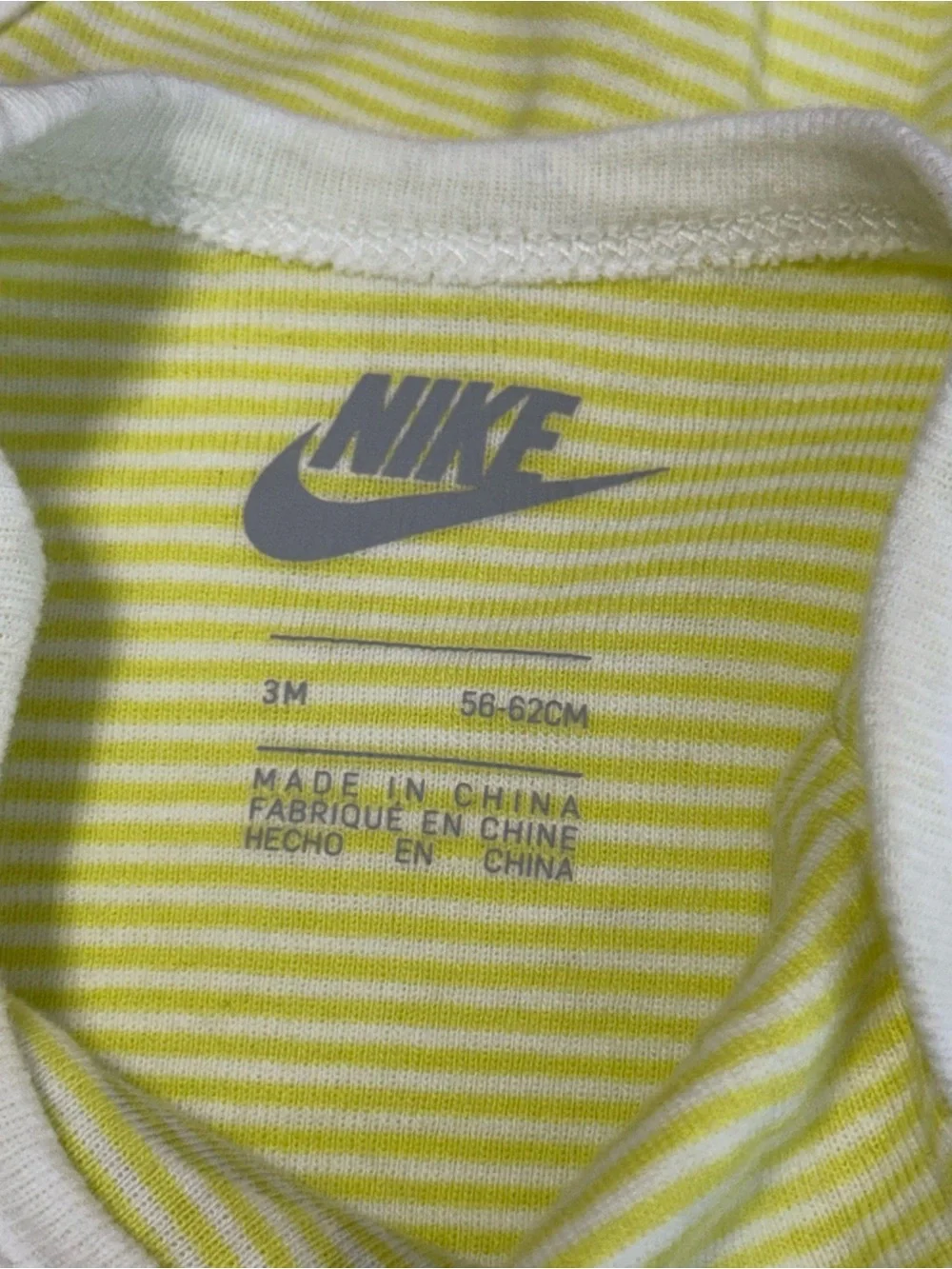 Nike Baby 3-Pack Multi Striped Short-Sleeve Bodysuits - Blue, Purple, Yellow